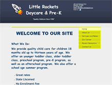 Tablet Screenshot of littlerocketsdaycare.com